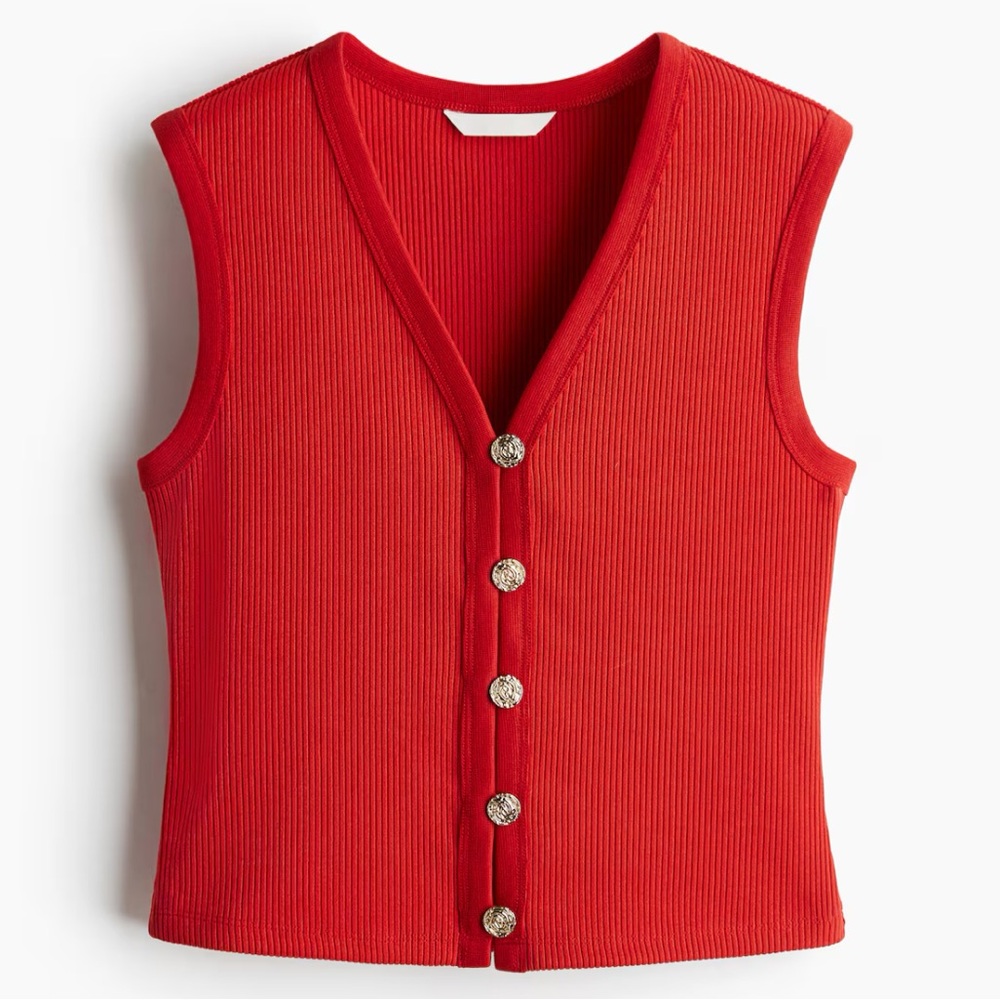 H&M Vibrant Red Knit Vest